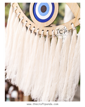 Load image into Gallery viewer, Traditional and auspicious evil eye macrame wall hanging | Diwali collection