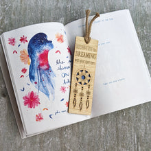 Load image into Gallery viewer, Dreamcatcher premium wooden engraved bookmark, Reader's collection