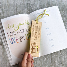 Load image into Gallery viewer, Books and dreams premium wooden engraved bookmark, Reader's collection