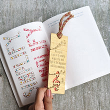Load image into Gallery viewer, Music lover premium wooden engraved bookmark, Reader's collection