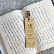 Load image into Gallery viewer, Inspirational quote premium wooden engraved bookmark, Reader's collection