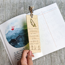 Load image into Gallery viewer, Inspirational quote premium wooden engraved bookmark, Reader's collection