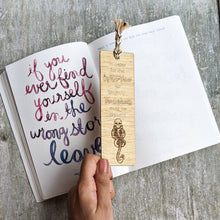 Load image into Gallery viewer, Inspirational quote premium wooden engraved bookmark, Reader's collection