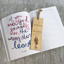 Load image into Gallery viewer, Inspirational quote premium wooden engraved bookmark, Reader's collection