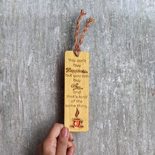 Load image into Gallery viewer, Tea lover premium wooden engraved bookmark, Reader's collection