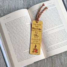 Load image into Gallery viewer, Tea lover premium wooden engraved bookmark, Reader's collection