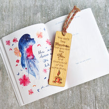 Load image into Gallery viewer, Tea lover premium wooden engraved bookmark, Reader's collection