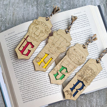 Load image into Gallery viewer, Harry Potter themed premium wooden engraved bookmarks set of 4, Fantasy collection