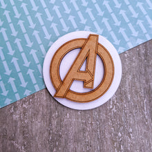Load image into Gallery viewer, Laser cut Avengers inspired brooch pin | Badge, Fantasy collection