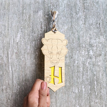 Load image into Gallery viewer, Harry Potter inspired Hogwarts house Hufflepuff premium wooden engraved bookmark, Fantasy collection