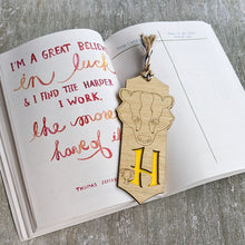 Load image into Gallery viewer, Harry Potter inspired Hogwarts house Hufflepuff premium wooden engraved bookmark, Fantasy collection