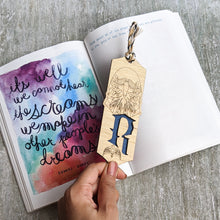 Load image into Gallery viewer, Harry Potter inspired Hogwarts house Ravenclaw premium wooden engraved bookmark, Fantasy collection