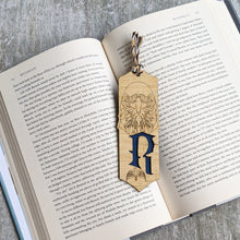 Load image into Gallery viewer, Harry Potter inspired Hogwarts house Ravenclaw premium wooden engraved bookmark, Fantasy collection