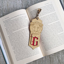 Load image into Gallery viewer, Harry Potter inspired Hogwarts house Gryffindor premium wooden engraved bookmark, Fantasy collection