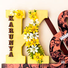 Load image into Gallery viewer, Decorative wooden wall hanging with couple initials and names