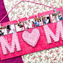 Load image into Gallery viewer, Mother themed string art on wooden panel