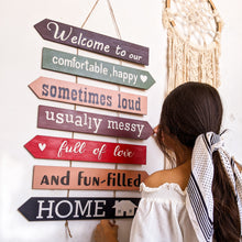 Load image into Gallery viewer, Welcome to our house handpainted wooden pallet board