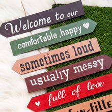 Load image into Gallery viewer, Welcome to our house handpainted wooden pallet board