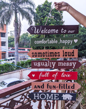 Load image into Gallery viewer, Welcome to our house handpainted wooden pallet board