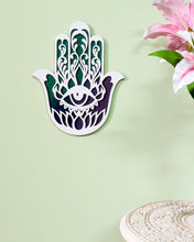 Load image into Gallery viewer, Hamsa hand wall hanging | Diwali collection - Traditional and auspicious  | Green+blue