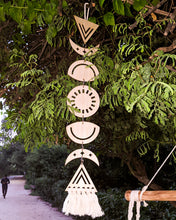 Load image into Gallery viewer, Moon phases wooden wall hanging