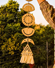 Load image into Gallery viewer, Moon phases wooden wall hanging