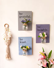 Load image into Gallery viewer, Inspirational wooden wall décor set with mason jars | Set of three