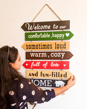 Load image into Gallery viewer, Welcome to our house handpainted wooden seven pallet board