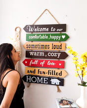 Load image into Gallery viewer, Welcome to our house handpainted wooden seven pallet board