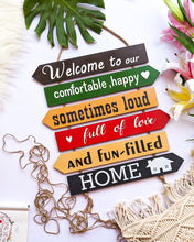 Load image into Gallery viewer, Welcome to our house handpainted wooden six pallet board