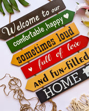 Load image into Gallery viewer, Welcome to our house handpainted wooden six pallet board