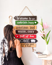 Load image into Gallery viewer, Welcome to our house handpainted wooden seven pallet board | Customized
