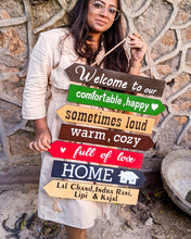 Load image into Gallery viewer, Welcome to our house handpainted wooden seven pallet board | Customized