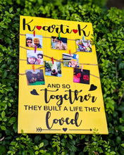 Load image into Gallery viewer, Yellow couple board with photos