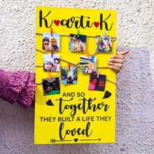 Load image into Gallery viewer, Yellow couple board with photos