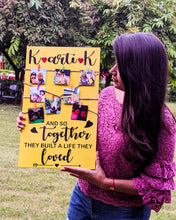 Load image into Gallery viewer, Yellow couple board with photos