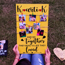 Load image into Gallery viewer, Yellow couple board with photos