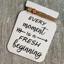 Load image into Gallery viewer, Wooden mason jar with quote wall décor, White