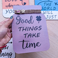 Load image into Gallery viewer, Wooden mason jar with quote wall décor, purple
