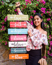 Load image into Gallery viewer, Handpainted wooden pallet motivational wall art | Vibe slate