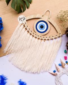 Traditional and auspicious evil eye macrame wall hanging | Diwali collection